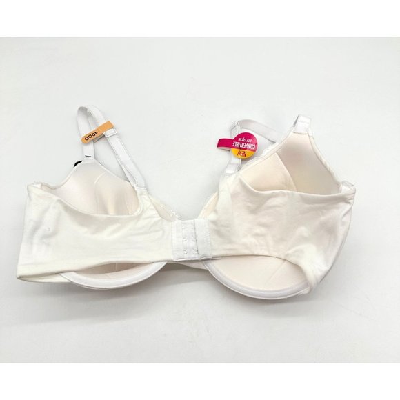 Maidenform T-shirt Bra Smartzone Cups Convertible Straps Underwire White 40DD NW - Picture 2 of 7